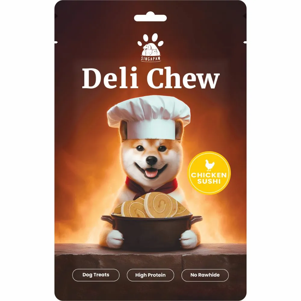 15% OFF: Singapaw Deli Chew Chicken Sushi Dog Treats 120g