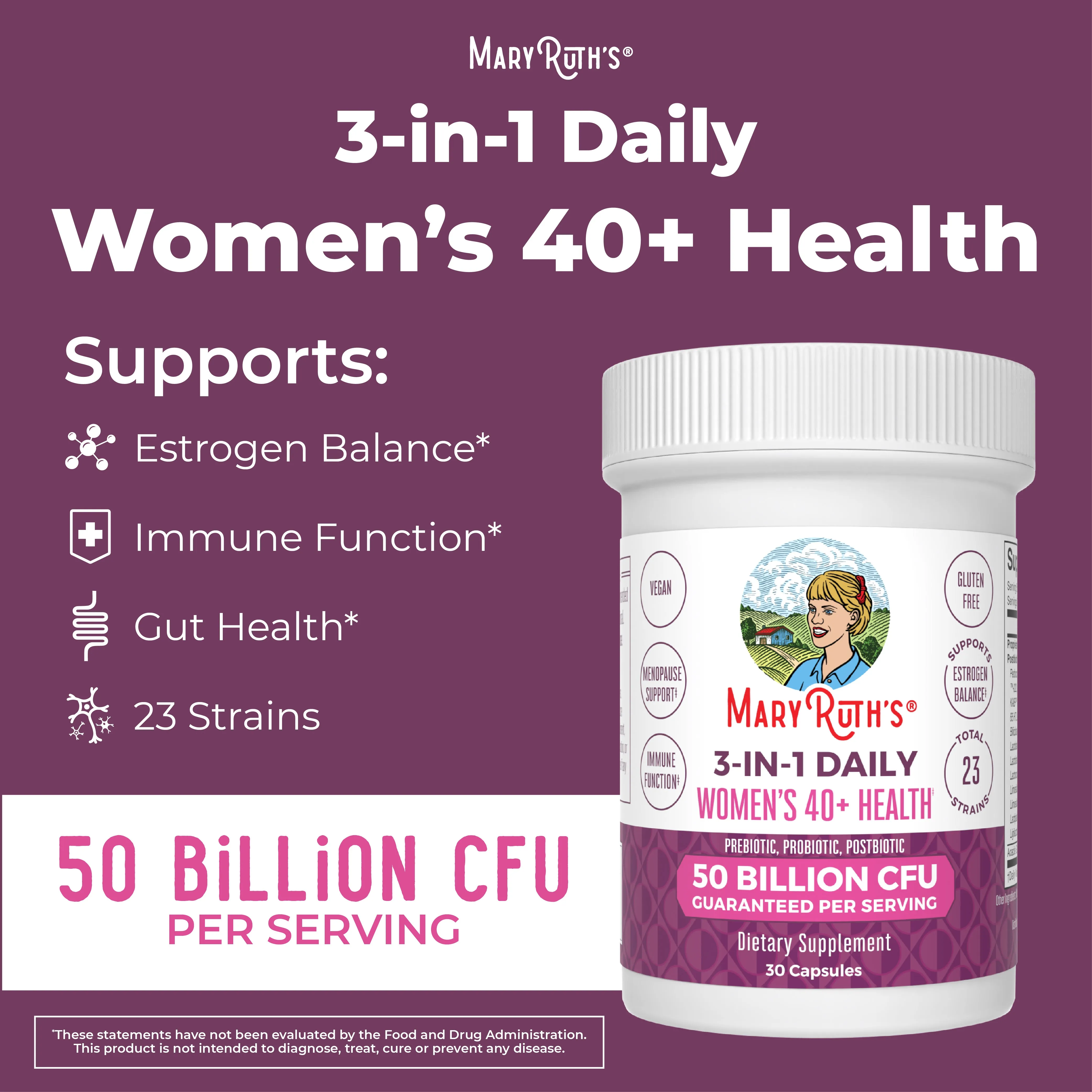 3-in-1 Women's 40  Daily Health Capsules