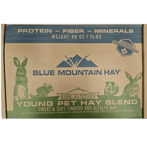 Blue Mountain Hay High-Altitude Young Pet Hay Blend, 5lb