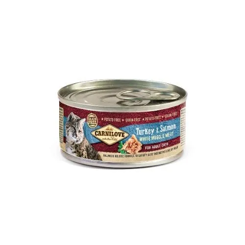 Carnilove Turkey & Salmon Adult Wet Cat Food - 12 x 100g