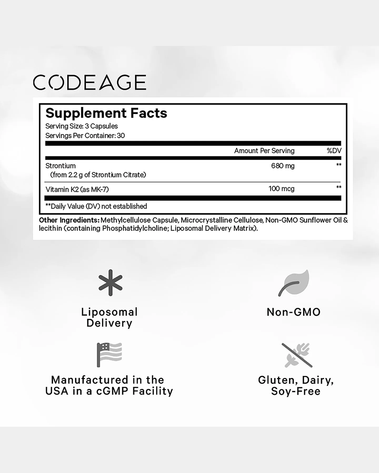 Codeage Liposomal Strontium