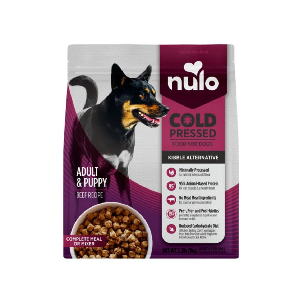 Cold Pressed - Beef & Lamb for Adult & Puppy Dog Dry Food