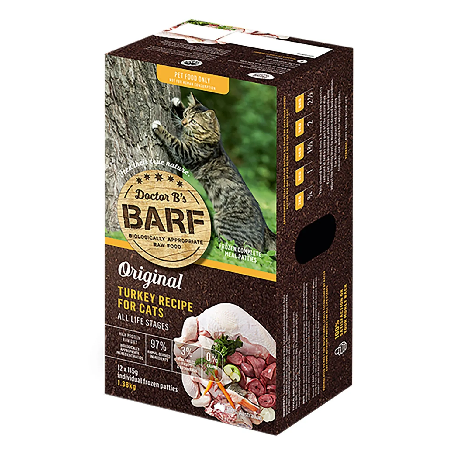 Doctor B's BARF Turkey Raw Cat Food 1.38kg