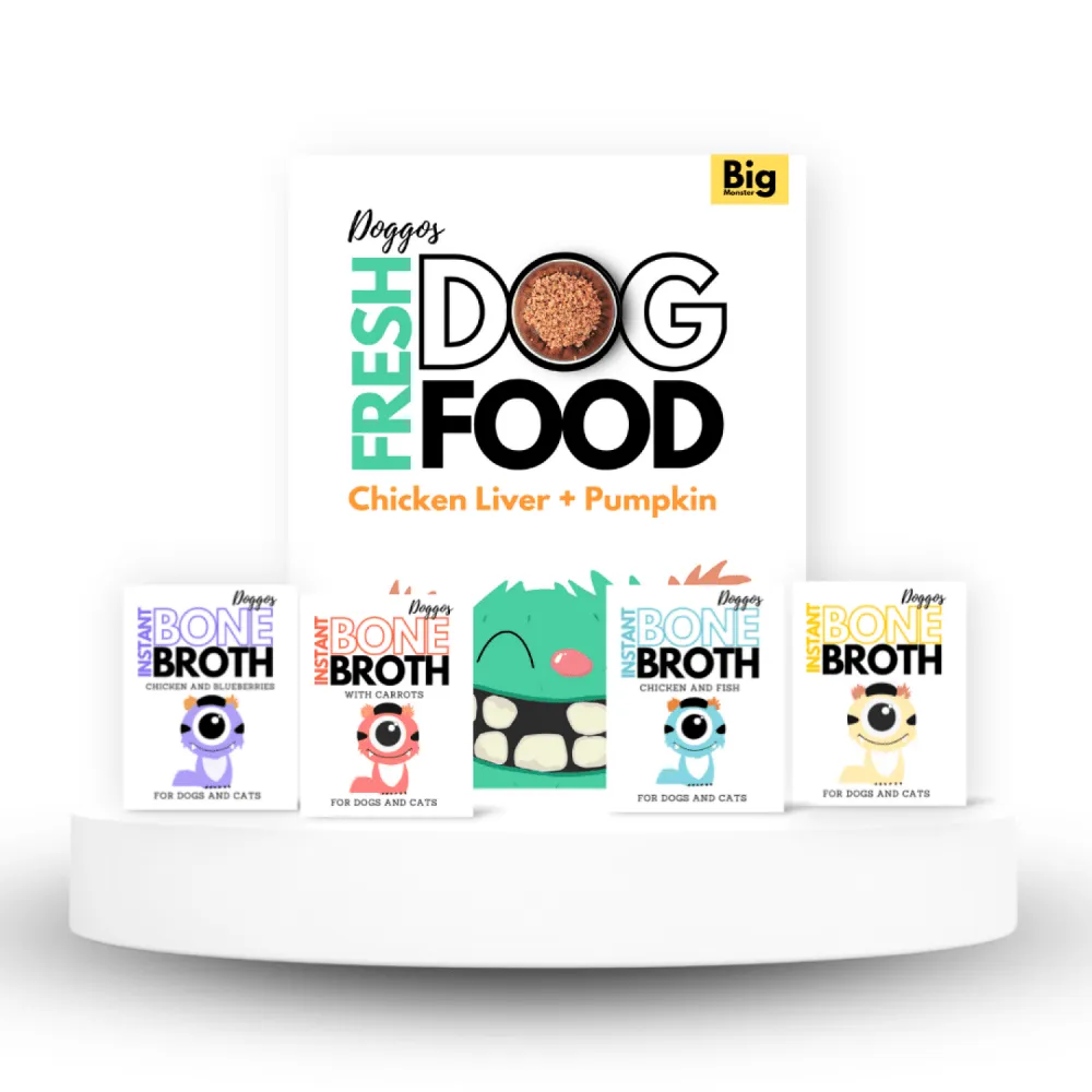 Doggos The Super Monster Club Fresh Food and Bone Broth for Dogs (Buy 1 Get 1) (Limited Shelf Life)