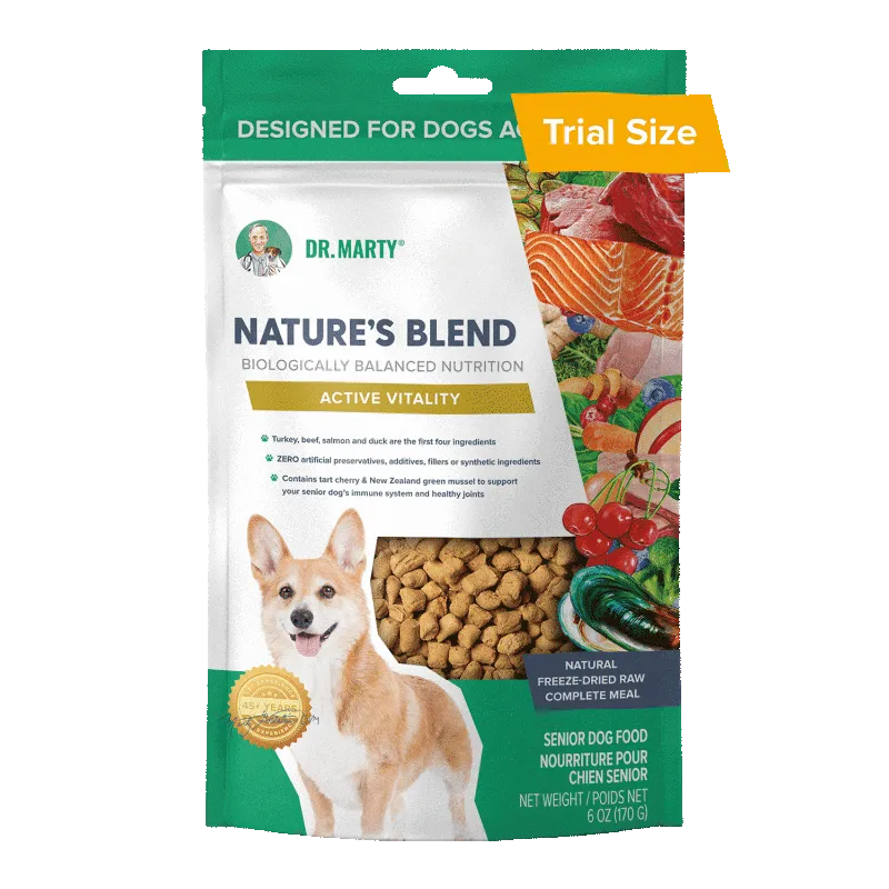 Dr. Marty Nature's Blend Active Vitality Seniors Freeze Dried Raw Dog Food