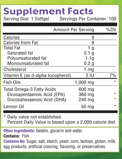 Encore Omega 3 Lemon