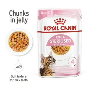 Feline Health Nutrition Kitten Sterilised Jelly - 85g Pouch