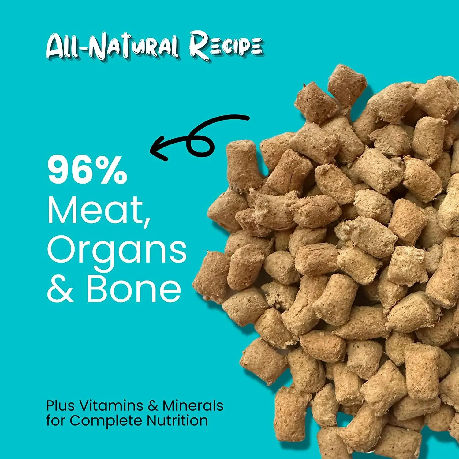 Freeze Dried Raw Meal Toppers For Dogs, Beef Recipe