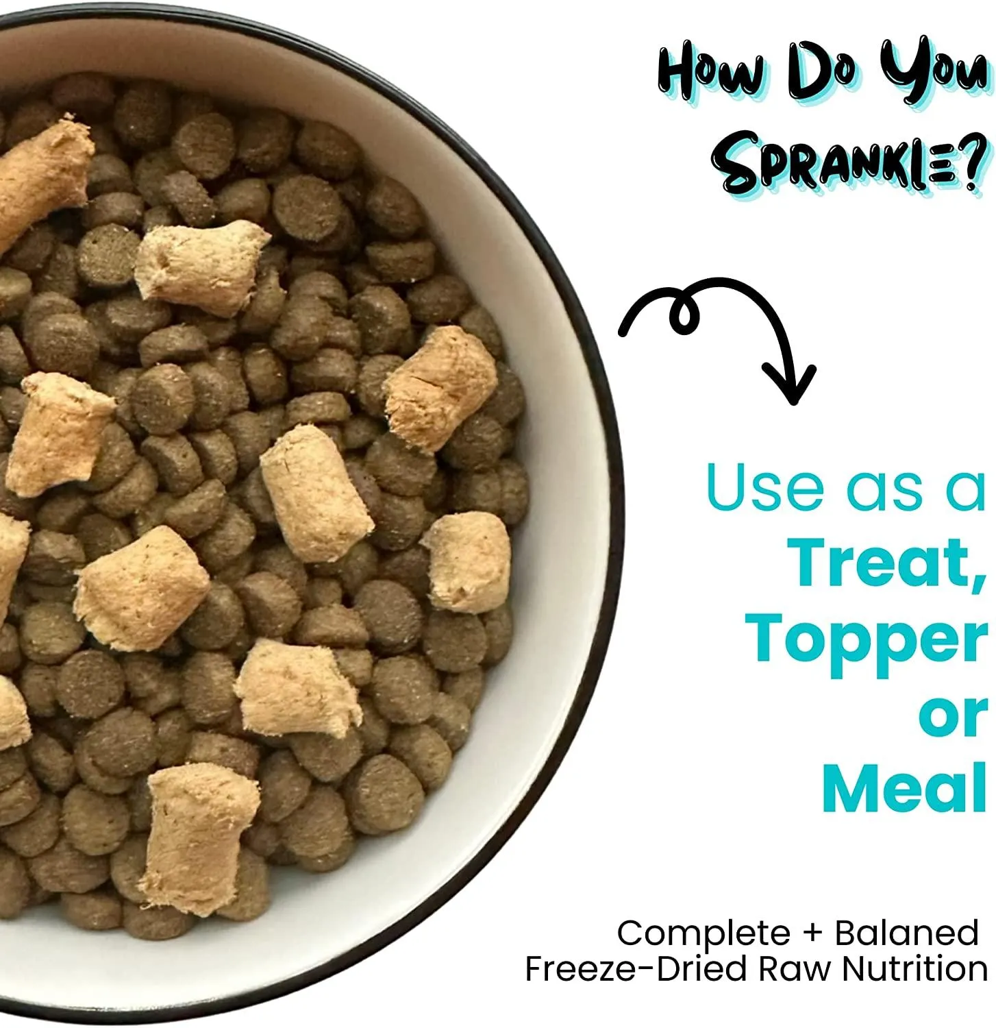 Freeze Dried Raw Meal Toppers For Dogs, Beef Recipe