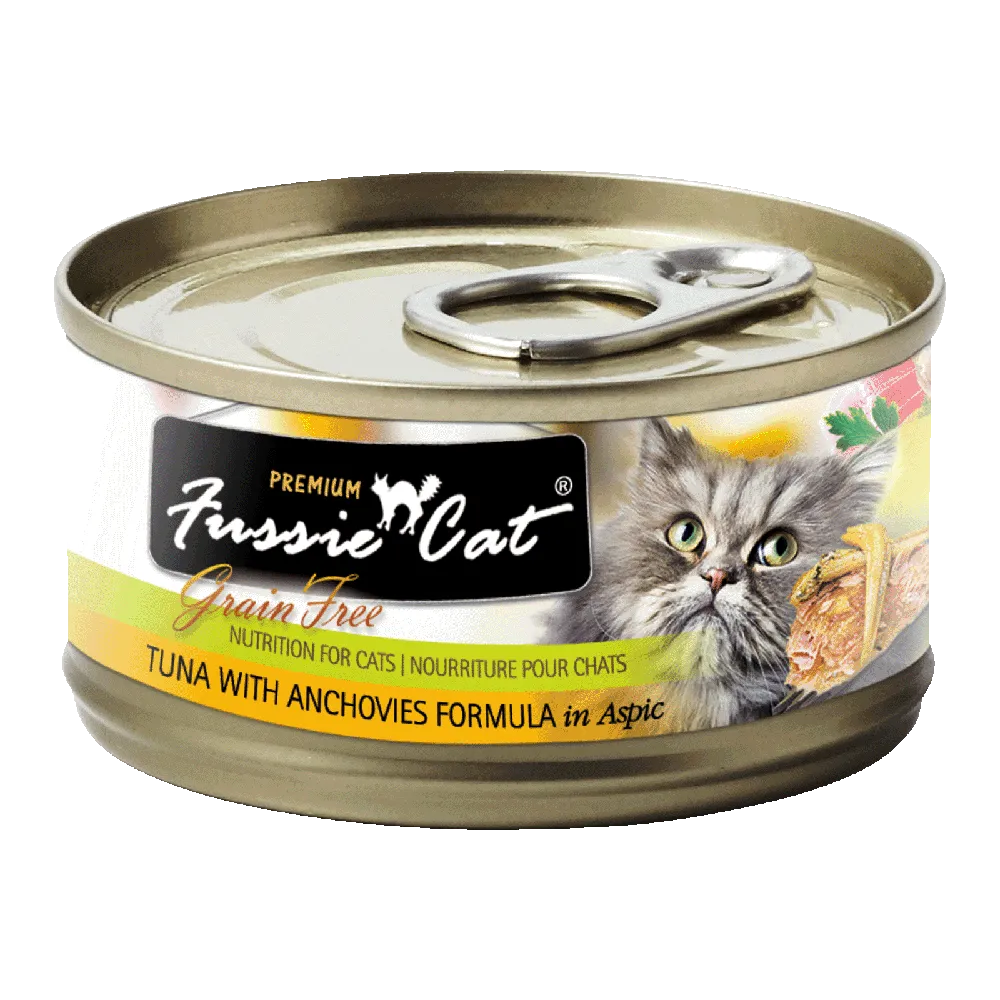 Fussie Cat Black Label Tuna with Anchovy in Aspic 80g