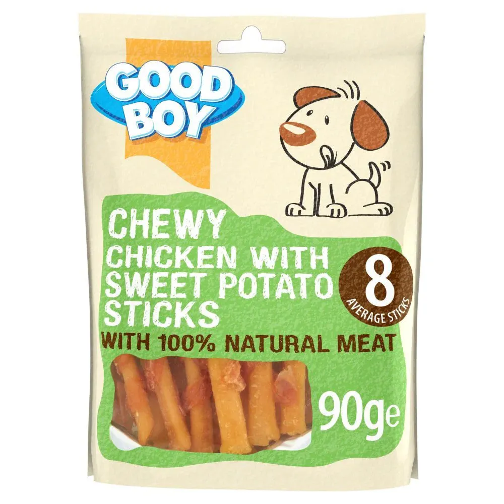 Good Boy Chewy Chicken With Sweet Potato Sticks 10 x 90g