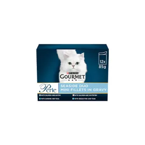 Gourmet Perle Seaside Duo Mini Fillets in Gravy 12 x 85g Wet Cat Food