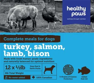 Healthy Paws - Complete Dinner - Variety - Turkey, Lamb, Salmon, Bison