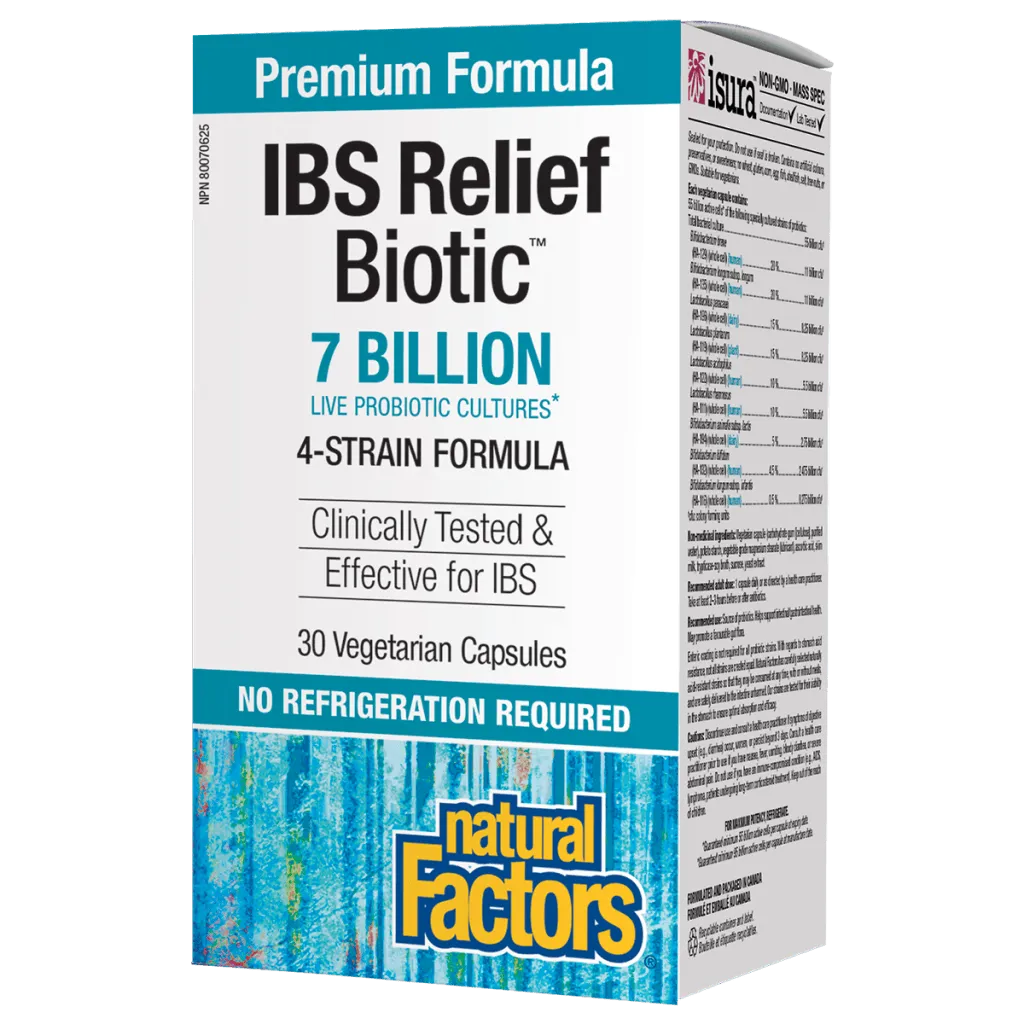 IBS Relief Biotic®  7 Billion Live Probiotic Cultures Vegetarian Capsules