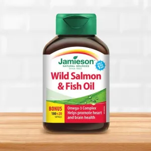 Jamieson Wild Salmon and Fish Oil 1000mg,  bonus 180 20SG