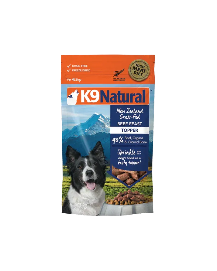 K9 Natural Beef Feast 5-oz, Freeze-Dried Meal Topper