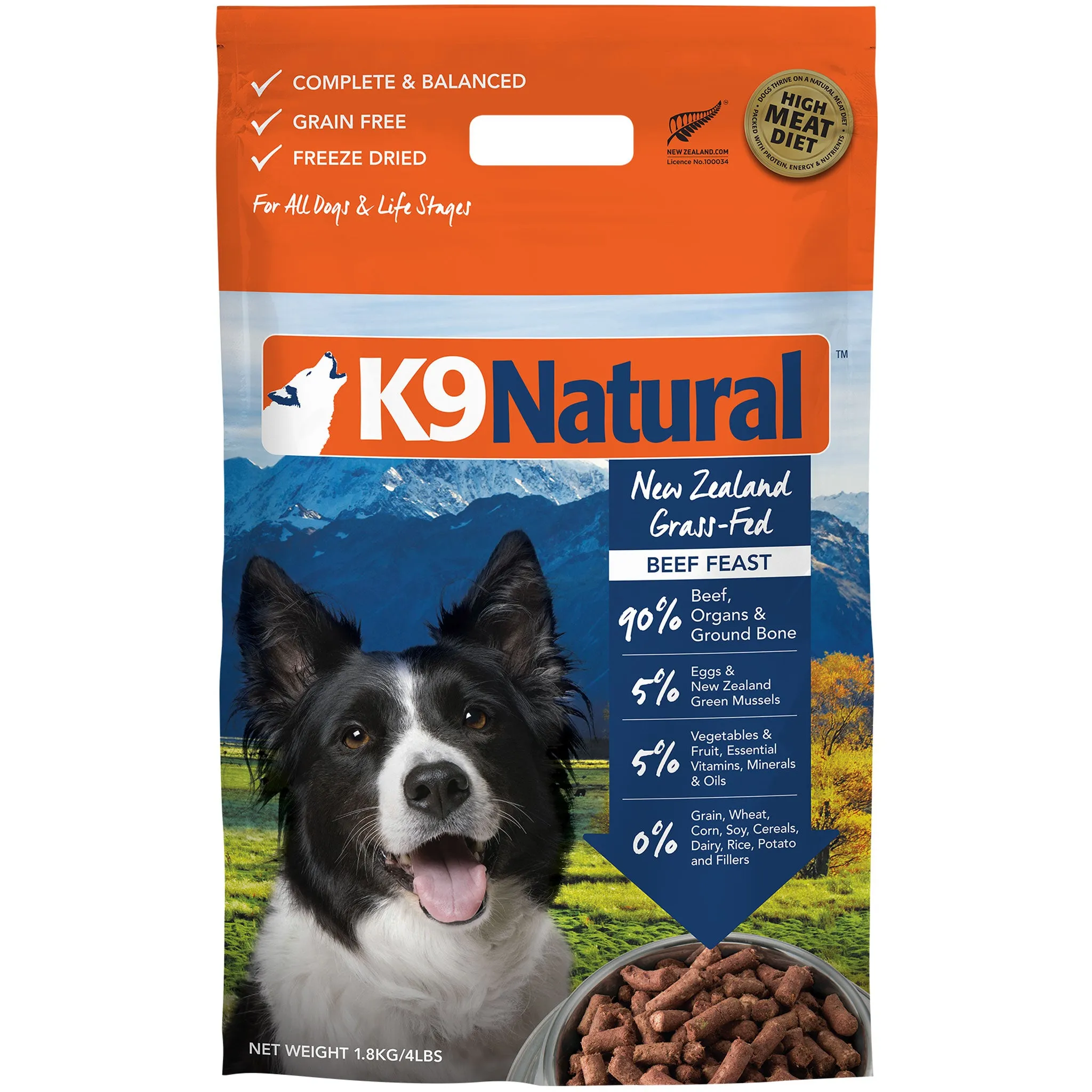 K9 Natural Freeze-Dried Beef Dog Food