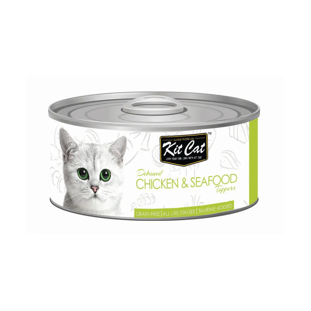 Kit-Cat Tin- Chicken & Seafood Toppers