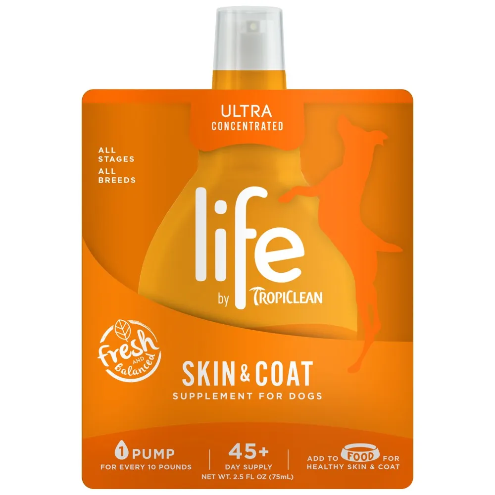 Life by Tropiclean Skin & Coat Supplement for Dogs 2.5oz