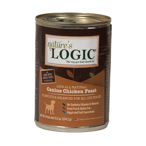 Nature's Logic Canine Chicken Feast Grain-Free Canned Dog Food, 13.2-oz