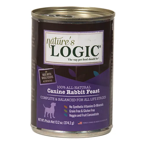 Nature's Logic Canine Rabbit Feast Canned Dog Food