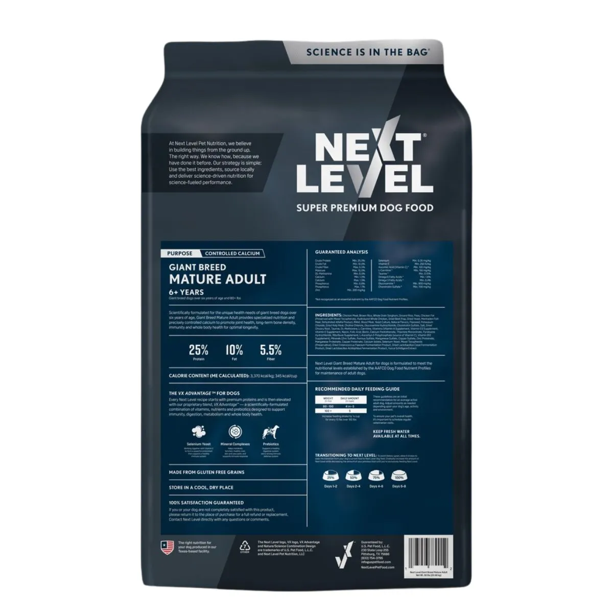 Next Level Giant Breed Mature Adult Dry Dog Food 50lb