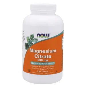 Now Foods Magnesium Citrate 200mg 250 Tablets