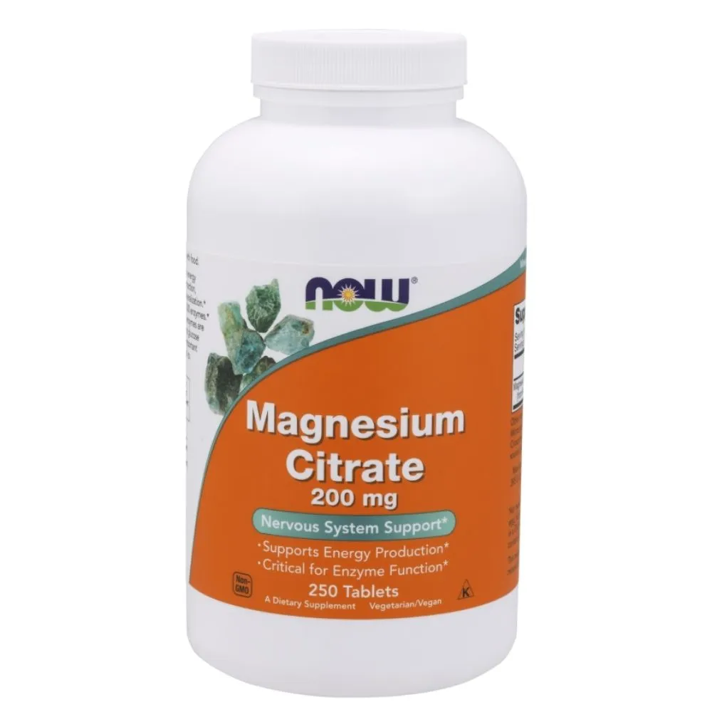 Now Foods Magnesium Citrate 200mg 250 Tablets