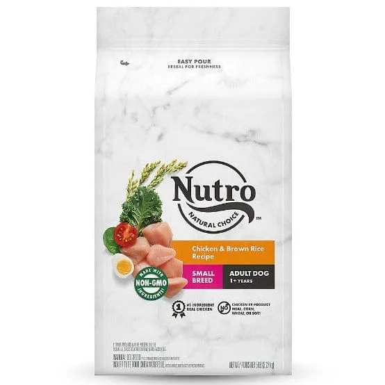 Nutro Natural Choice Chicken & Brown Rice Small Breed Adult Dry Dog Food, 5lb