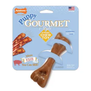 Nylabone Gourmet Style Strong Femur Bacon Flavor Puppy Chew Toy