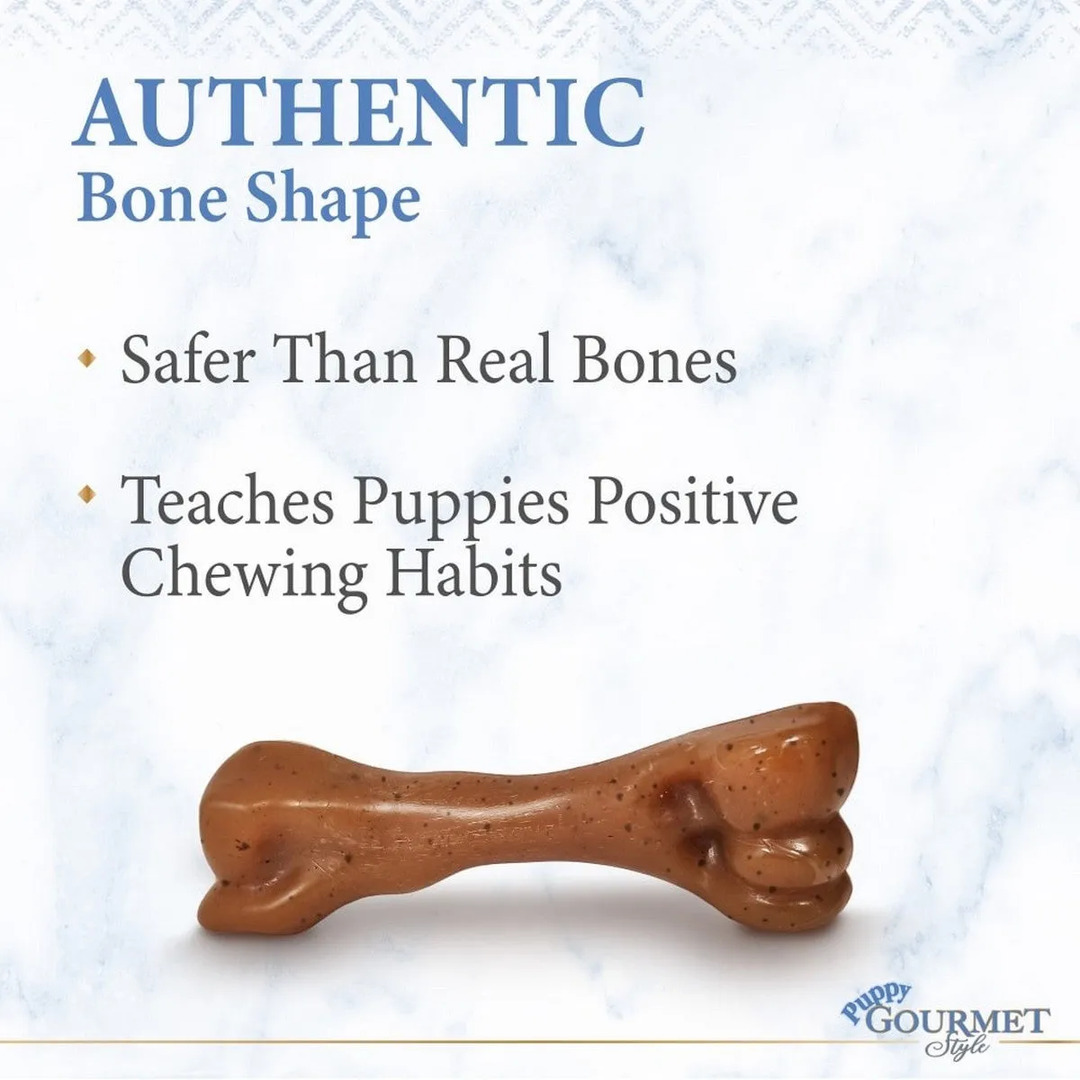 Nylabone Gourmet Style Strong Femur Bacon Flavor Puppy Chew Toy