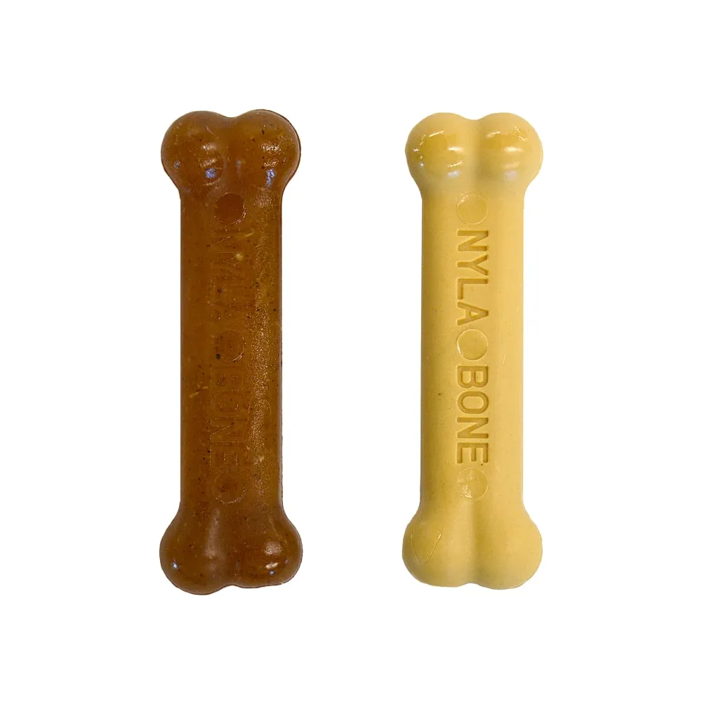 Nylabone Puppy Bone Variety Dog Toys Petite 2 Pack^^^