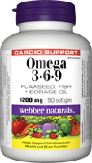 Omega 3-6-9, Flaxseed, Fish, Borage Oil, 1200 mg, 90 softgels/90 60 softgels