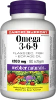 Omega 3-6-9, Flaxseed, Fish, Borage Oil, 1200 mg, 90 softgels/90 60 softgels