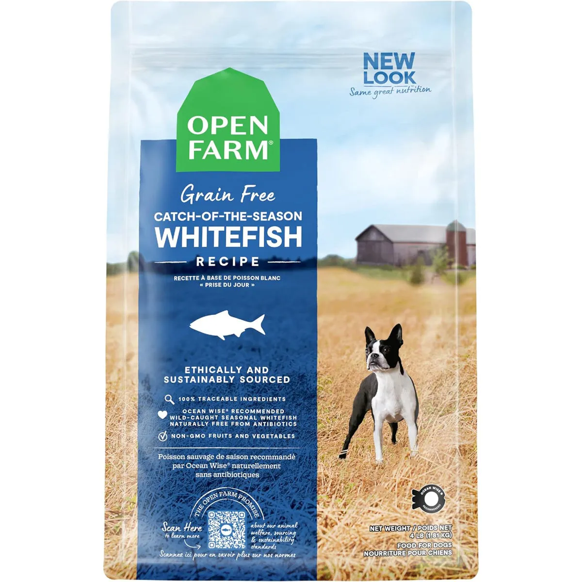 Open Farm Catch-of-the-Season Whitefish Grain-Free Dry Dog Food 4lb