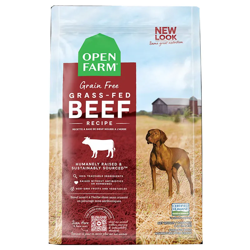 Open Farm Grass-Fed Beef Grain-Free Dry Dog Food 22lb