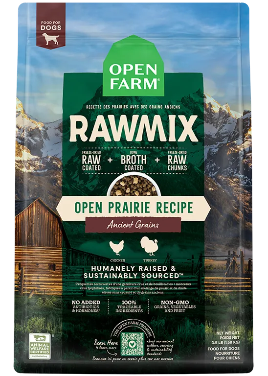 Open Farm Open Prairie Ancient Grains RawMix for Dogs 20lb