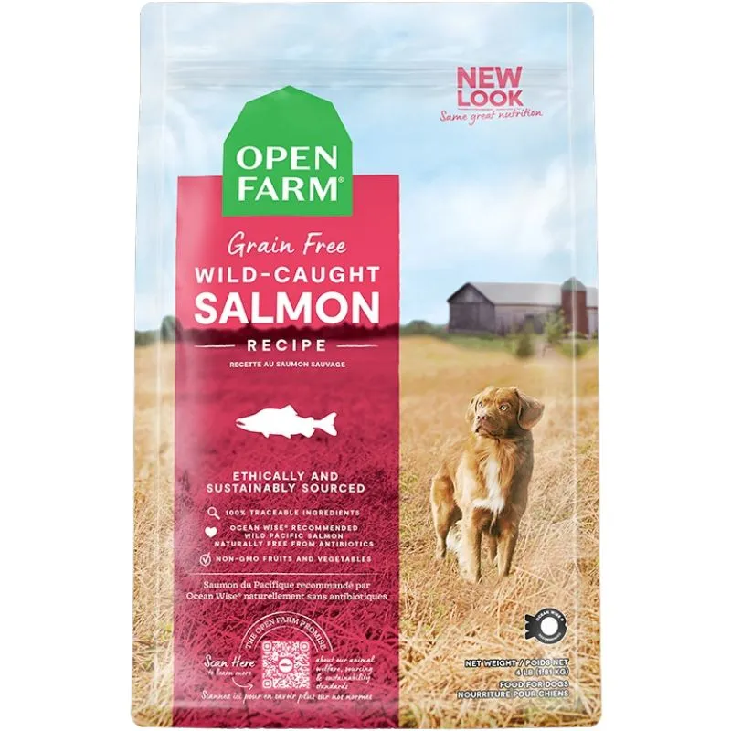 Open Farm Wild-Caught Salmon Grain-Free Dry Dog Food 22lb