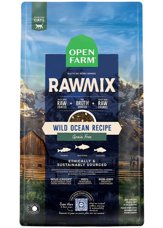 Open Farm Wild Ocean Grain-Free RawMix Cat Food  2.2lb