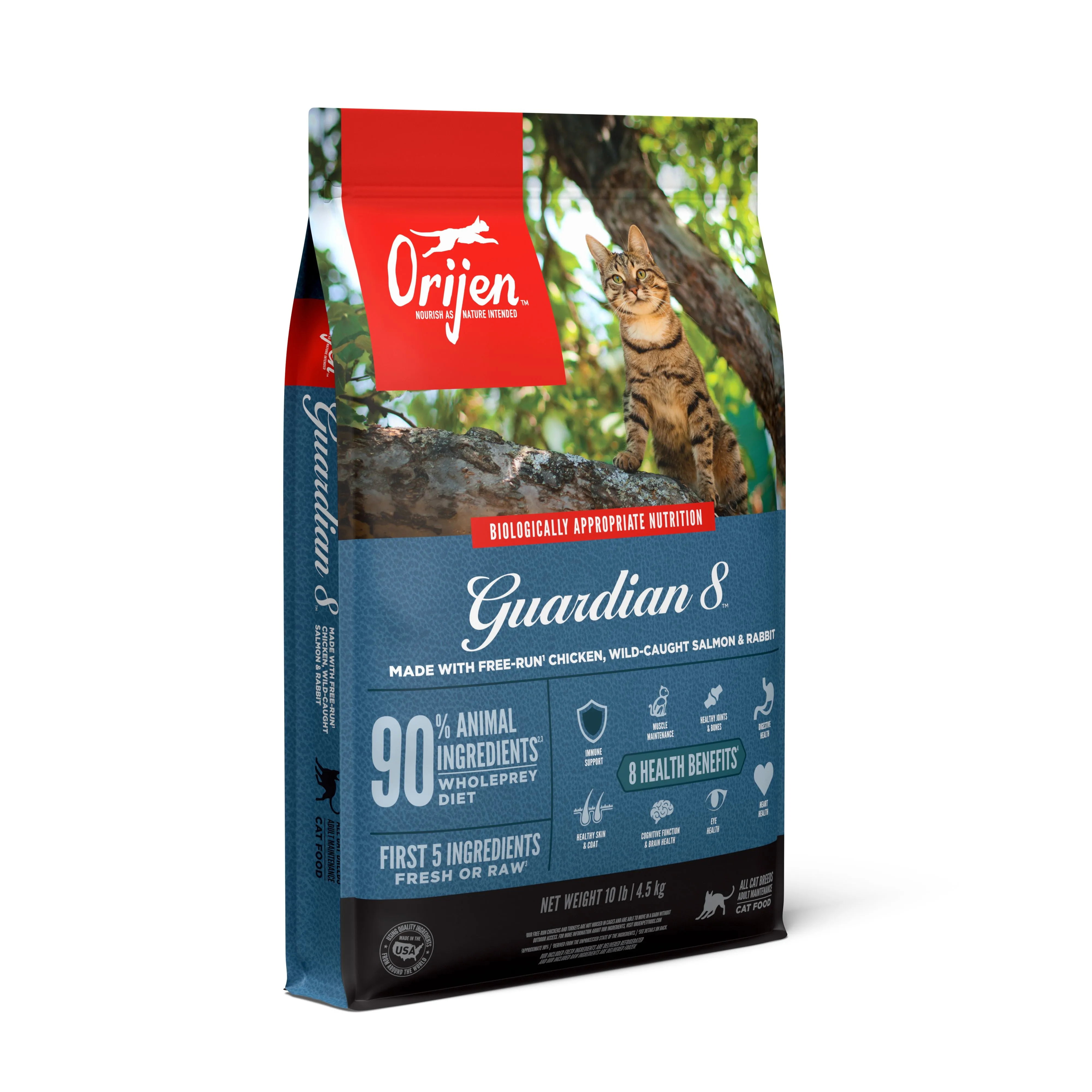 ORIJEN Guardian 8 Biologically Appropriate Dry Cat Food 4.5kg