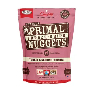 Primal Turkey & Sardine Formula Freeze Dried Nuggets 14oz