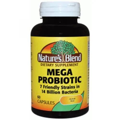 Probiotic Mega (14 Billion Bacteria) 60 Caps By Nature's Blend