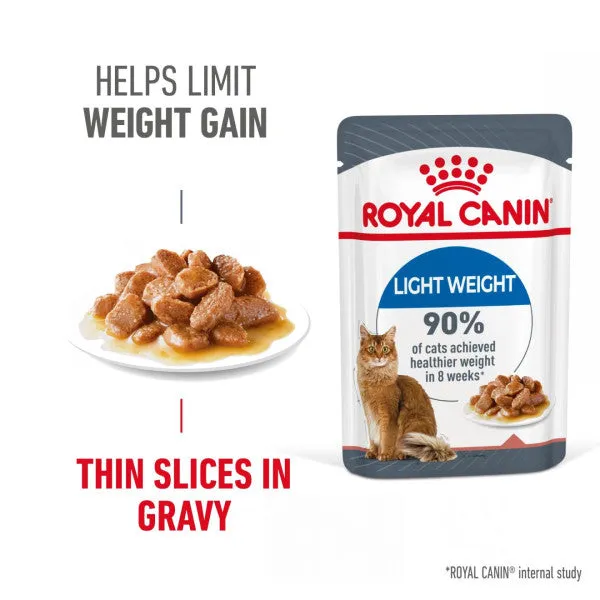 Royal Canin | Feline Health Nutrition | Wet Cat Food Pouch | Light Weight Care | Thin Slices in Gravy - 85g