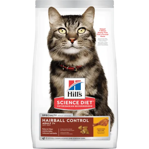 Science Diet Cat Adult 7  Hairball Control Chicken Recipe Dry Cat Food