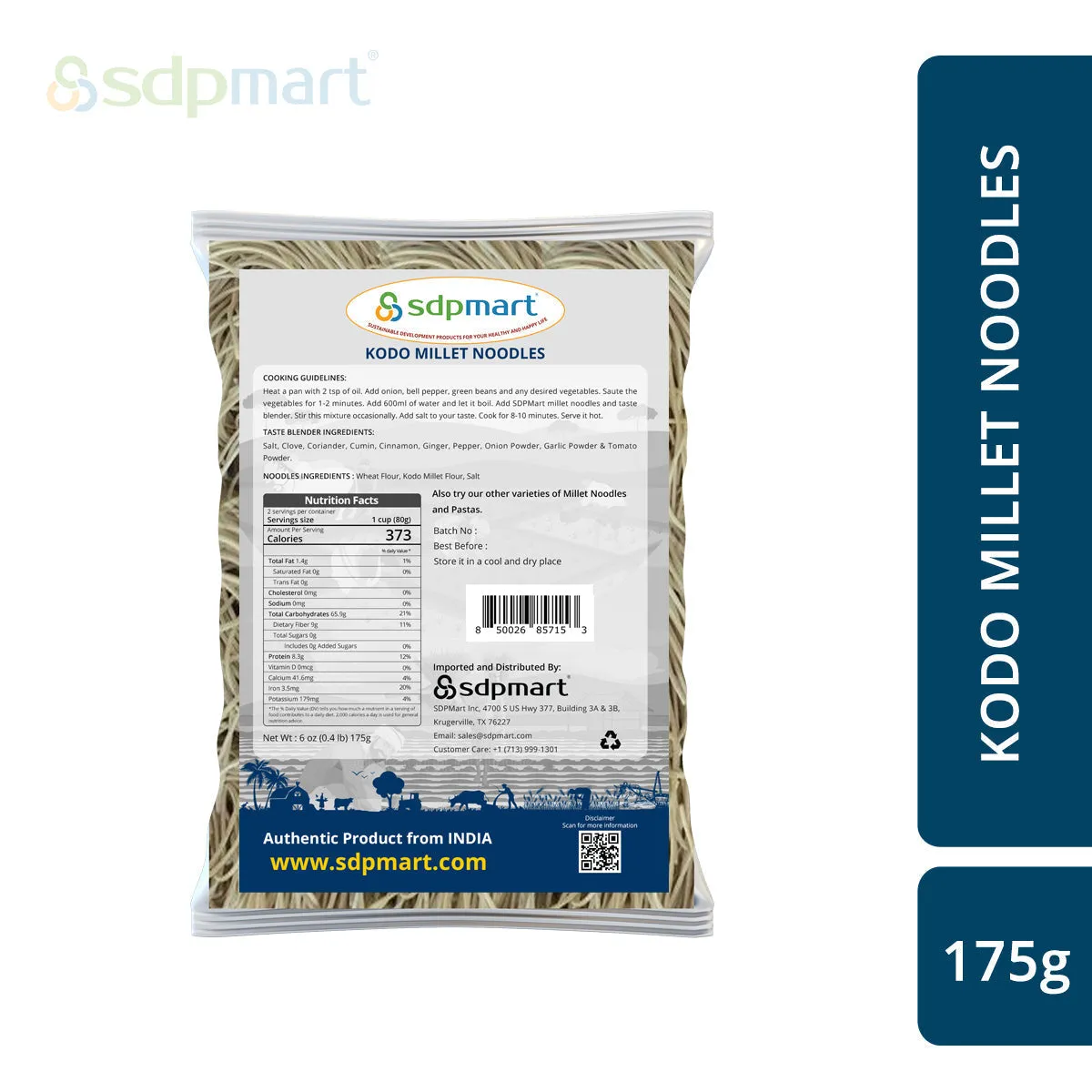 SDPMart Kodo Millet Noodles 175g