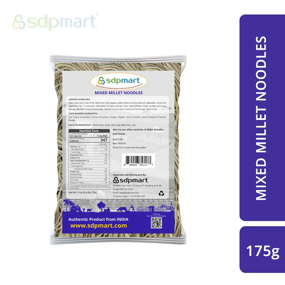 SDPMart Mixed Millet Noodles 175g