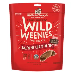 Stella & Chewy’s Wild Weenies Bac'n Me Crazy Recipe Grain-Free Freeze-Dried Dog Treats 3oz