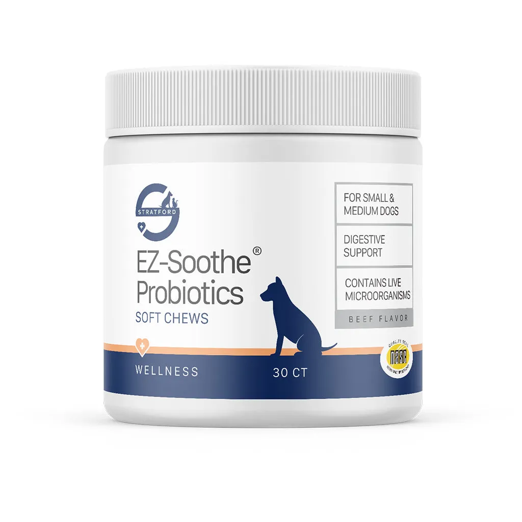 Stratford EZ-Soothe Probiotics for Small & Medium Dogs (30 Soft Chews)