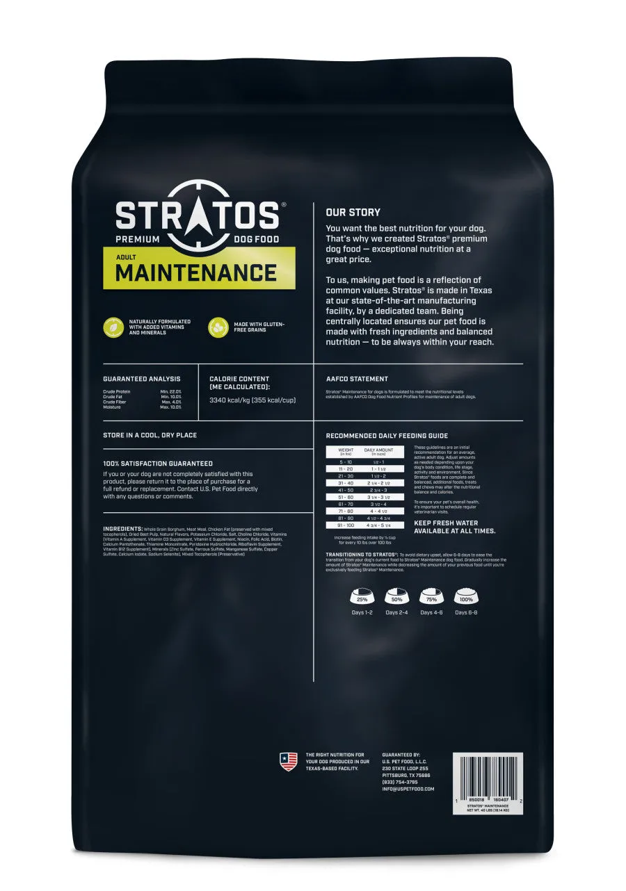 Stratos Maintenance 22/10 40lb Bag Dog Food