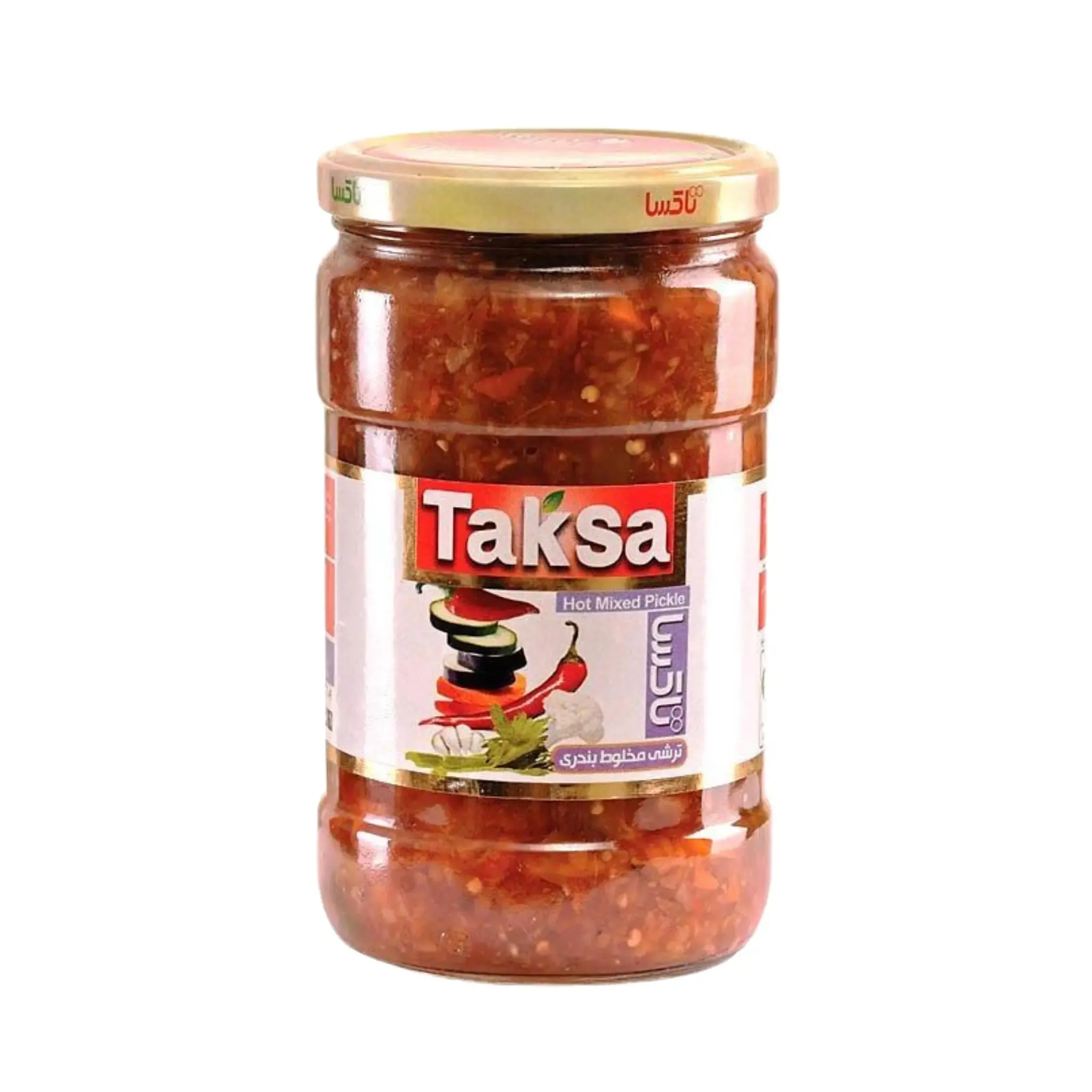 Taksa Hot Mixed Pickled Bandari - 660gx12 (1 carton)